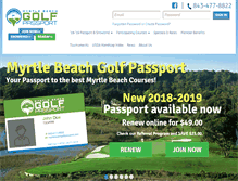 Tablet Screenshot of myrtlebeachgolfpassport.com